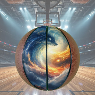 Ballon De Basket Deux monstres marins se poursuivent, fantaisie 