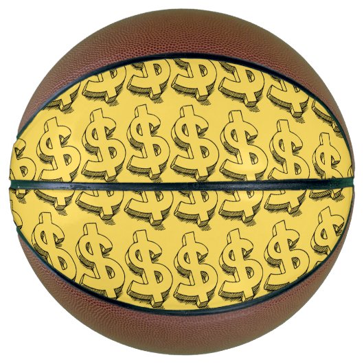 Ballon De Basket dollar or (Devant)