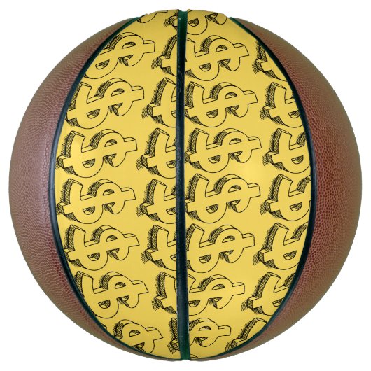 Ballon De Basket dollar or (Vertical)