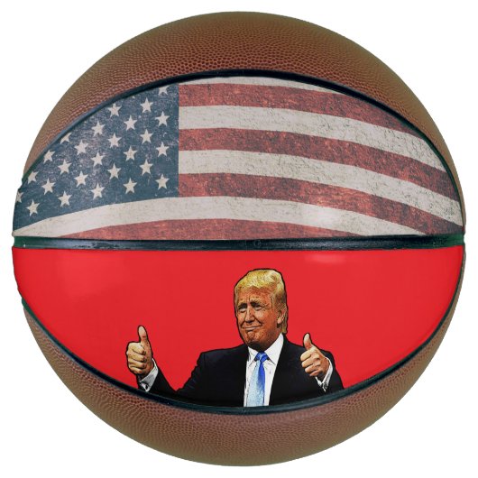 Ballon De Basket DONALD TRUMP Basketball PATRIOTIQUE (Devant)