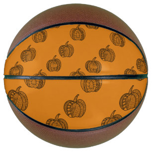 Ballon De Basket Doodles d'Halloween boho mandala citrouilles Autom