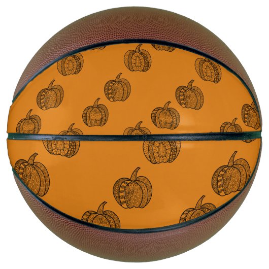 Ballon De Basket Doodles d'Halloween boho mandala citrouilles Autom (Devant)