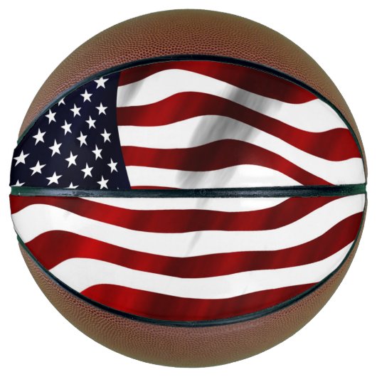 Ballon De Basket Drapeau américain (Devant)