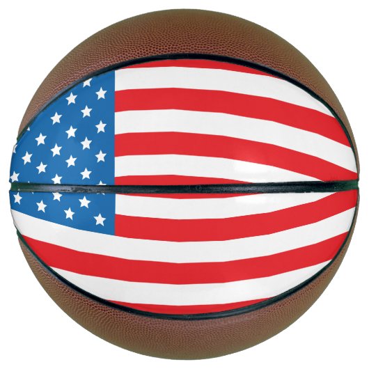 Ballon De Basket Drapeau américain des Etats-Unis en rouge blanc et (Devant)