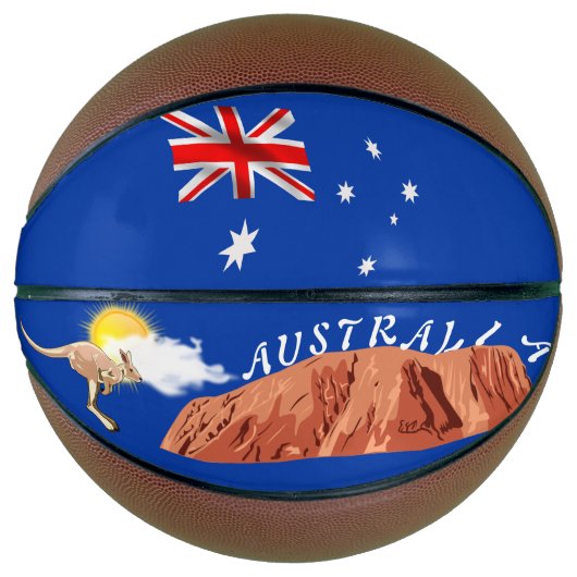 Ballon De Basket Drapeau australien (Devant)