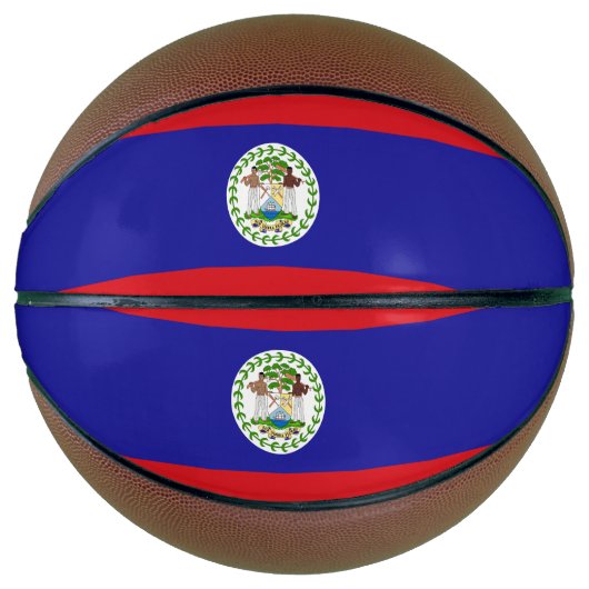 Ballon De Basket Drapeau bélizien (Devant)