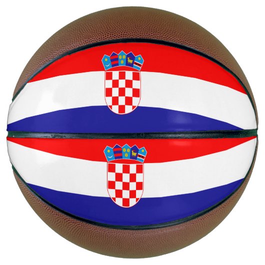Ballon De Basket Drapeau Croatie (Devant)