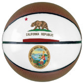 Ballon De Basket Drapeau de Californie (Devant)