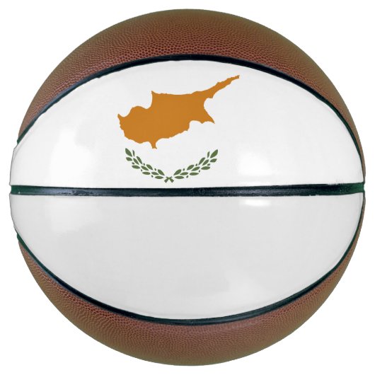 Ballon De Basket Drapeau de Chypre (Devant)