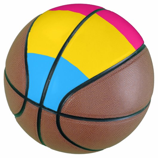 Ballon De Basket Drapeau de fierté Pansexual LGBTQ (Incliné)