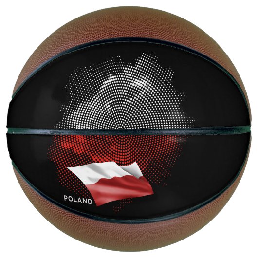 Ballon De Basket Drapeau de la Pologne (Devant)