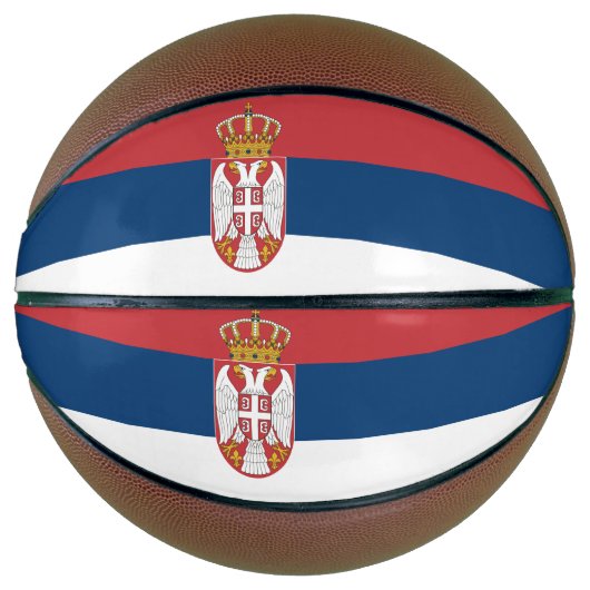 Ballon De Basket Drapeau de la Serbie (Devant)