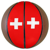 Ballon De Basket Drapeau de la Suisse (Vertical)