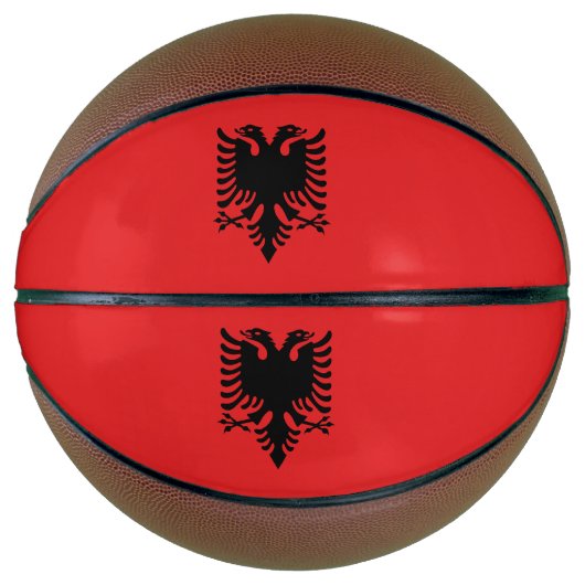 Ballon De Basket Drapeau de l'Albanie (Devant)