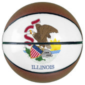 Ballon De Basket Drapeau de l'Illinois (Devant)