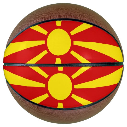 Ballon De Basket Drapeau de Macédoine du Nord (Devant)