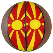 Ballon De Basket Drapeau de Macédoine du Nord (Vertical)