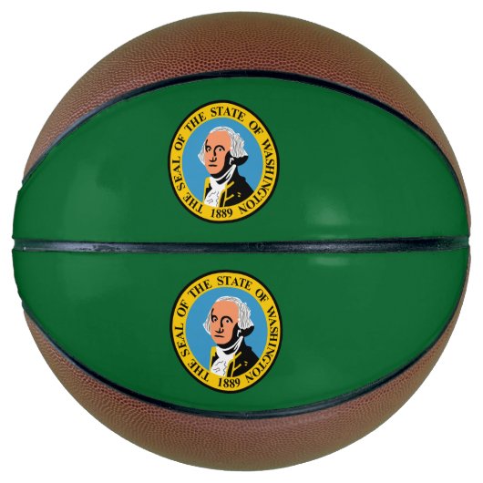 Ballon De Basket Drapeau de Washington (Devant)