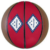Ballon De Basket Drapeau d'État de l'Arkansas (Vertical)