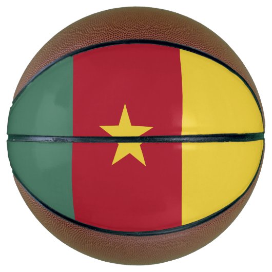 Ballon De Basket drapeau du Cameroun (Devant)