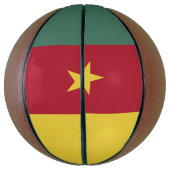 Ballon De Basket drapeau du Cameroun (Vertical)