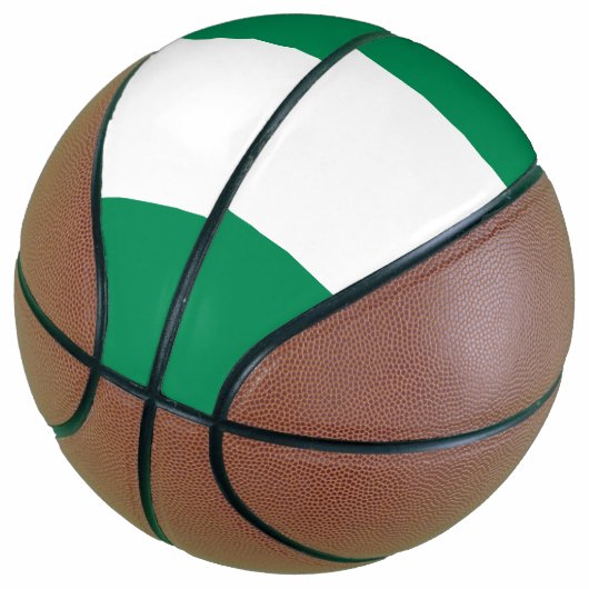 Ballon De Basket Drapeau du Nigeria (Incliné)