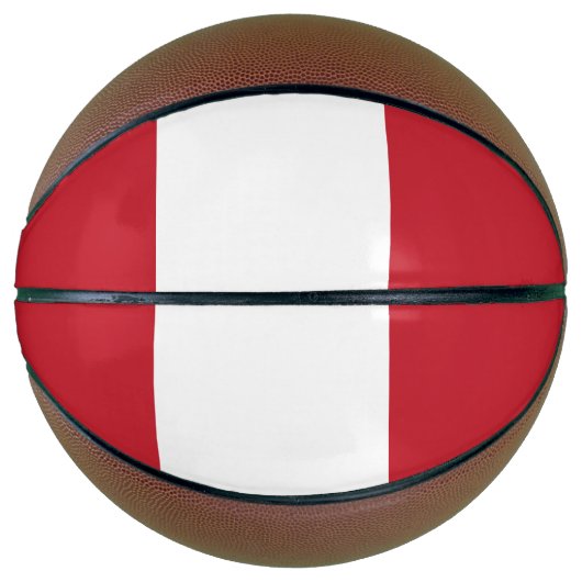 Ballon De Basket Drapeau du Pérou (Devant)
