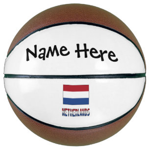 Ballon De Basket Drapeau Netherlander personnalisé noir des Pays-Ba