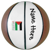 Ballon De Basket Drapeau palestinien avec votre nom (Vertical)