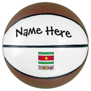 Ballon De Basket Drapeau Surinam et Surinamais Personnalisé