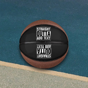 Ballon De Basket DROIT OUTTA - ajoutez votre texte ici/créez votre