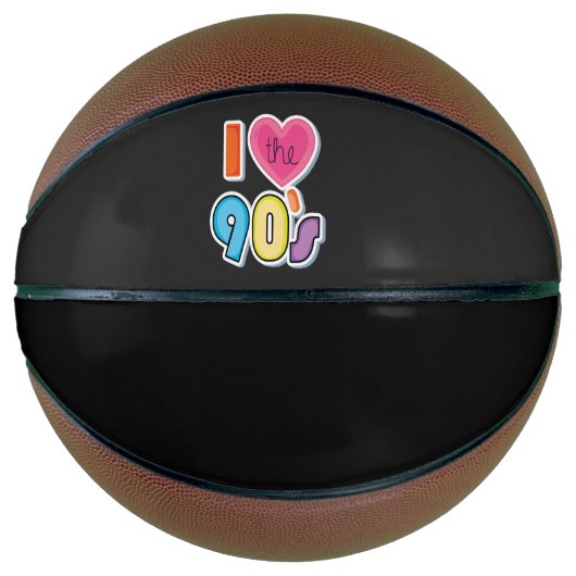 Ballon De Basket Drôle I Love The 90's, 1990's Theme Party (Devant)
