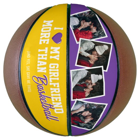 Ballon De Basket Drôle J'Aime Ma Fille 4 Photo (Vertical)