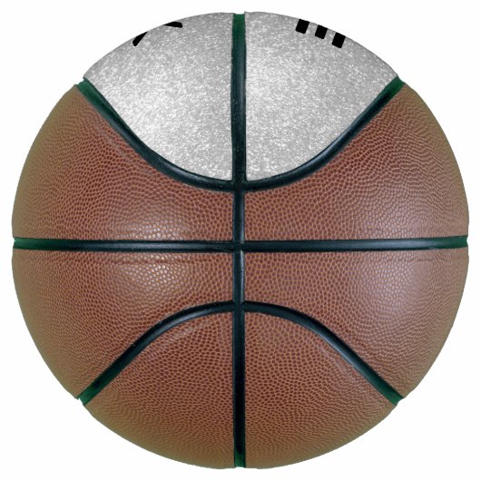 Ballon De Basket Éclairage argent personnalisé scintille imprimer (Droite)