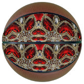 Ballon De Basket élégante mode style or rubis rouge bordeaux (Devant)