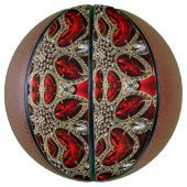 Ballon De Basket élégante mode style or rubis rouge bordeaux (Vertical)