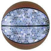Ballon De Basket Elégante mosaïque bleue glace, moderne (Devant)