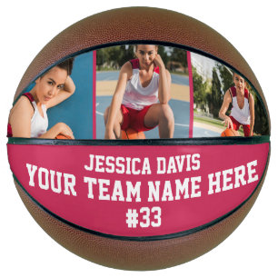 Ballon De Basket Équipe de sport féminine moderne et cool de joueur