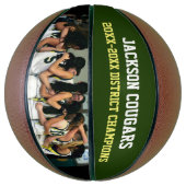 Ballon De Basket Équipe photo personnalisée (Vertical)