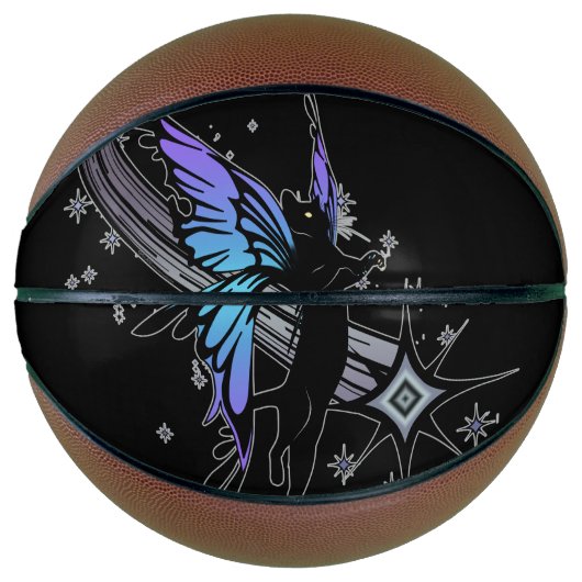 Ballon De Basket Étoile de chat cosmique (Devant)