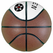 Ballon De Basket Étoiles de nom personnalisées (Droite)