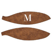Ballon De Basket Faux cuir marron moderne Monogramme (Panneaux)