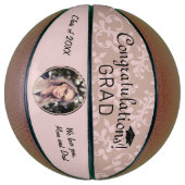 Ballon De Basket Félicitations Ornement Rose Photo de Remise de Dip (Vertical)