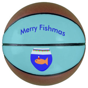 Ballon De Basket Fête de Noël Boulettes de poisson rouge