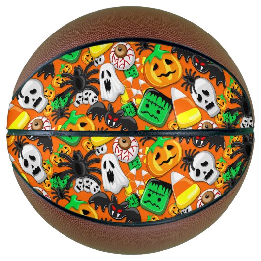 Ballon De Basket Fête des Candies Éffrayantes d'Halloween (Devant)