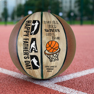 Ballon De Basket Fête des pères Papa Swisses Vraiment Personnalisé