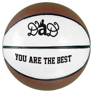 Ballon De Basket Fête des Pères Personnalisée Minimaliste Papa Enfa