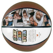 Ballon De Basket Fête des pères Retro Best Papa Ever (Devant)
