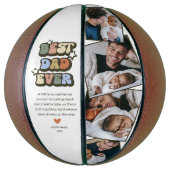 Ballon De Basket Fête des pères Retro Best Papa Ever (Vertical)