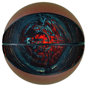 Ballon De Basket Feu rouge d'enfer océanique